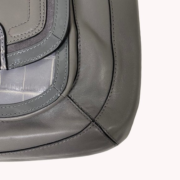 Coach 18287 Kristin Spectator Grey Embossed Bag - Picture 7 of 8